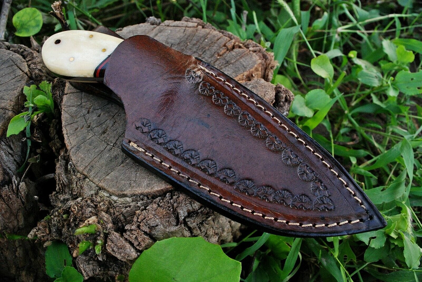 KBS Knives Store Skinner Knife Custom Handmade Damascus Steel Skinning Knife