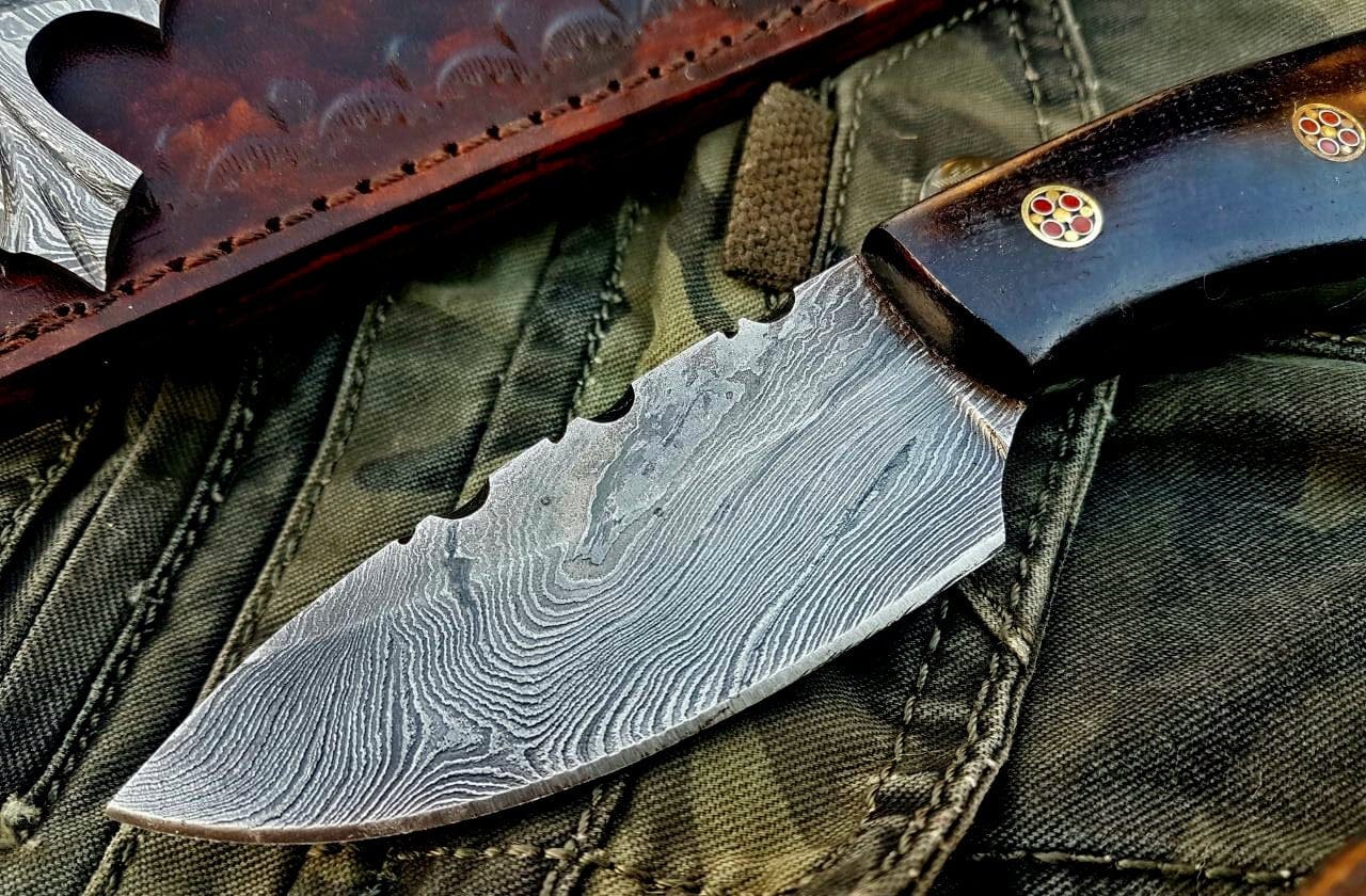 KBS Knives Store Skinner Knife Custom Handmade Damascus Steel Skinning Knife