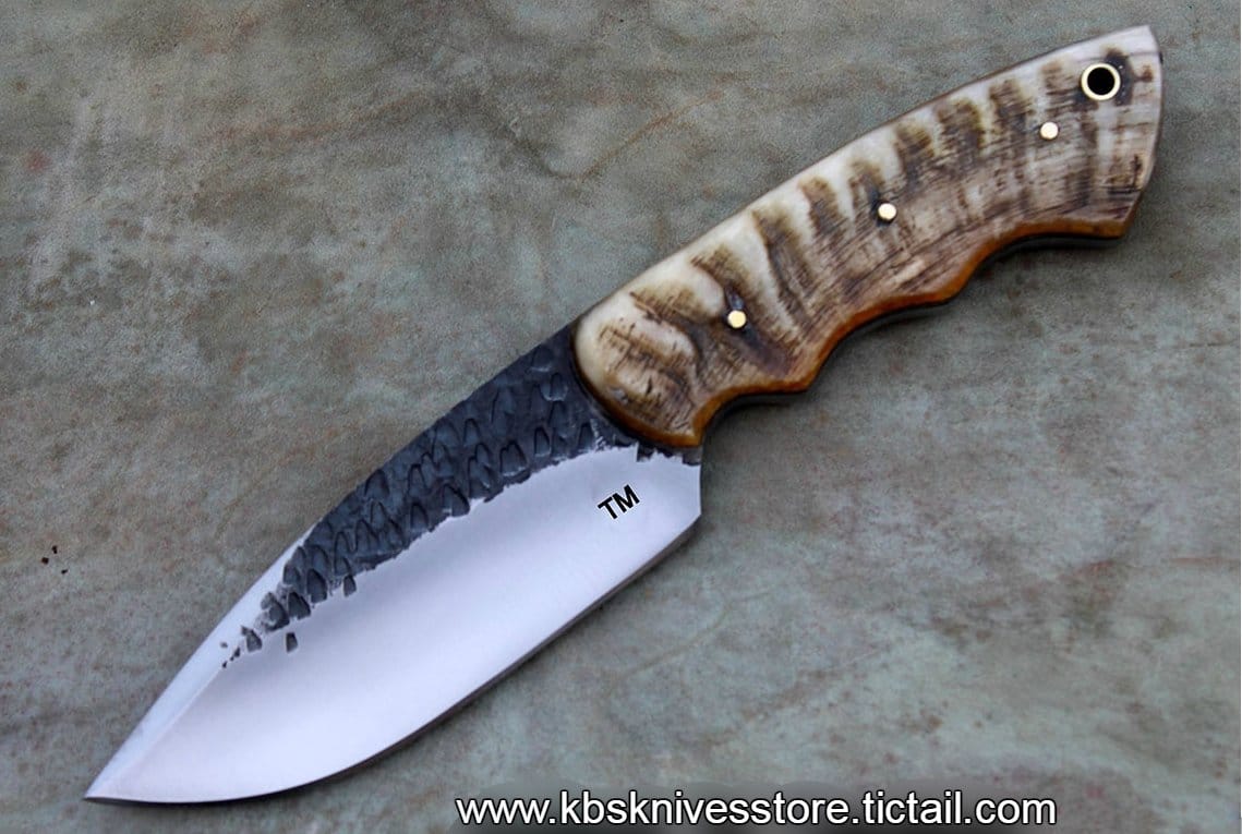 KBS Knives Store Skinner Knife Custom Handmade Hand Forged 1095 HC Steel Hunting/Skinning/Camping Knife