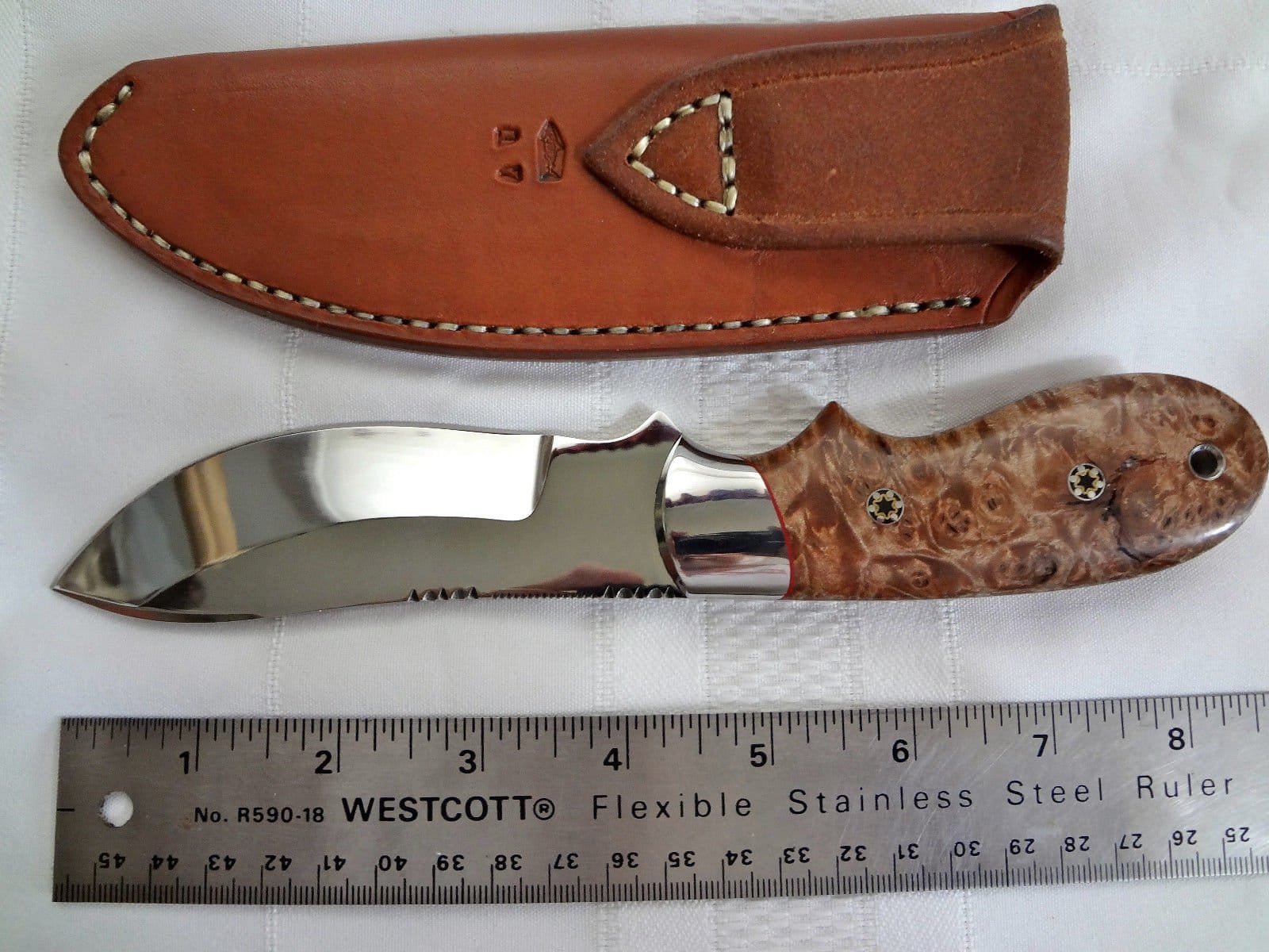 KBS Knives Store Skinner Knife Custom Handmade High Polished D2 Steel Skinner Knife