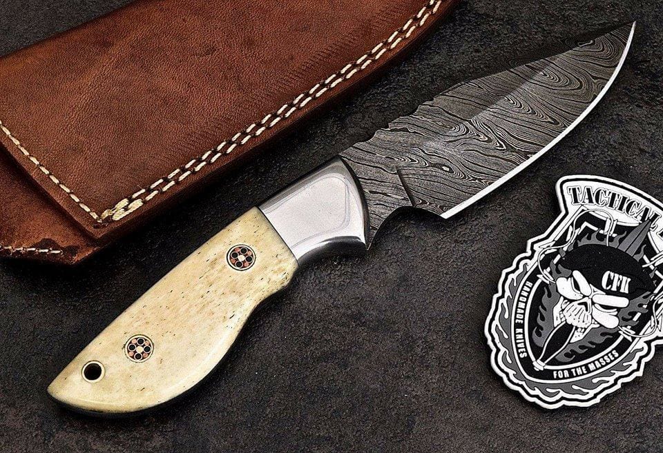 KBS Knives Store Skinner Knife Custom Handmade Twist Damascus Steel Hunting/Skinner Knife