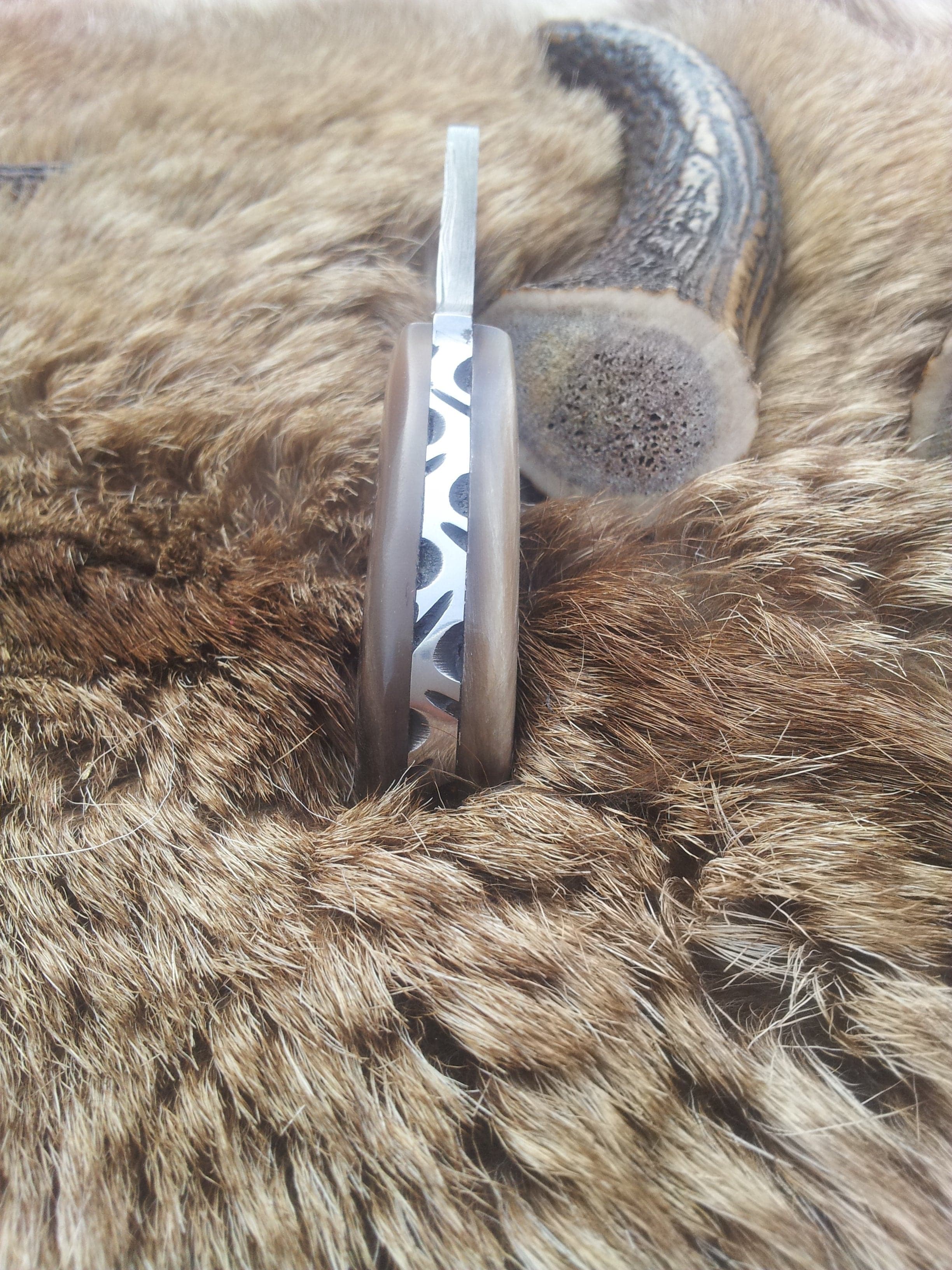 KBS Knives Store Skinner Knife Damascus Blade Mini Skinning Axe