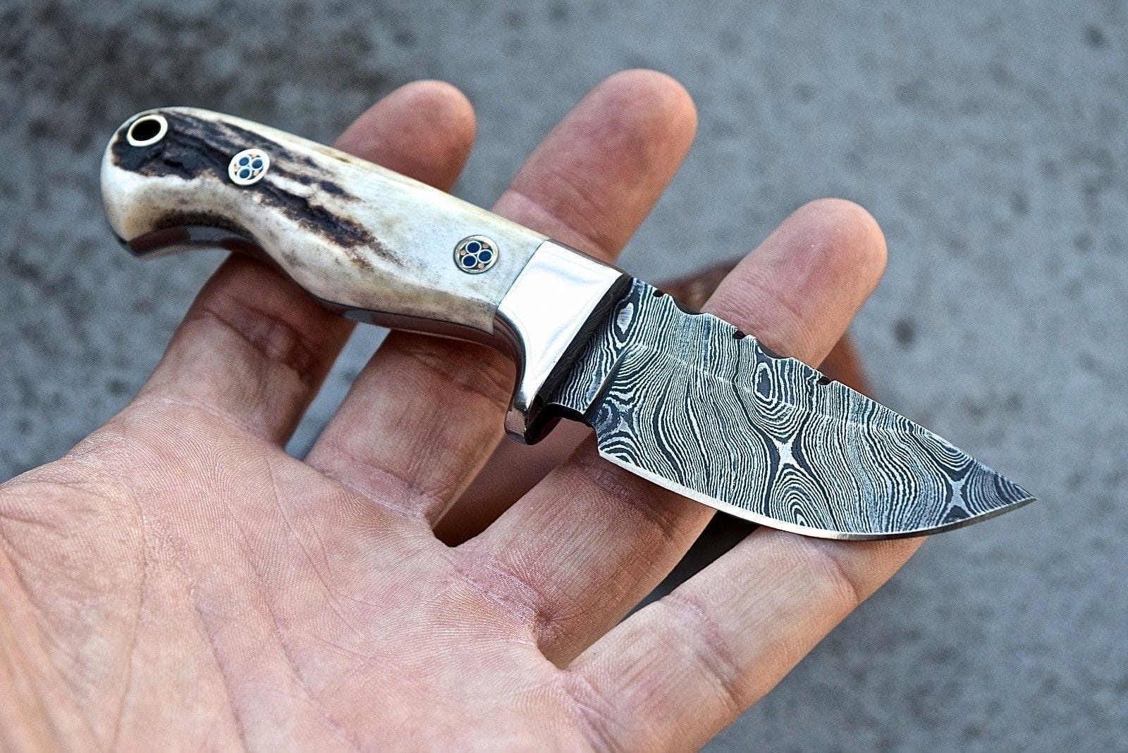KBS Knives Store Skinner Knife Damascus custom handmade skinning knife