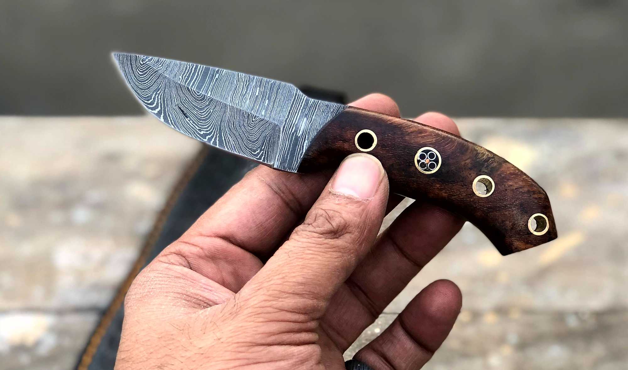 KBS Knives Store Skinner Knife Damascus handmade skinner knife