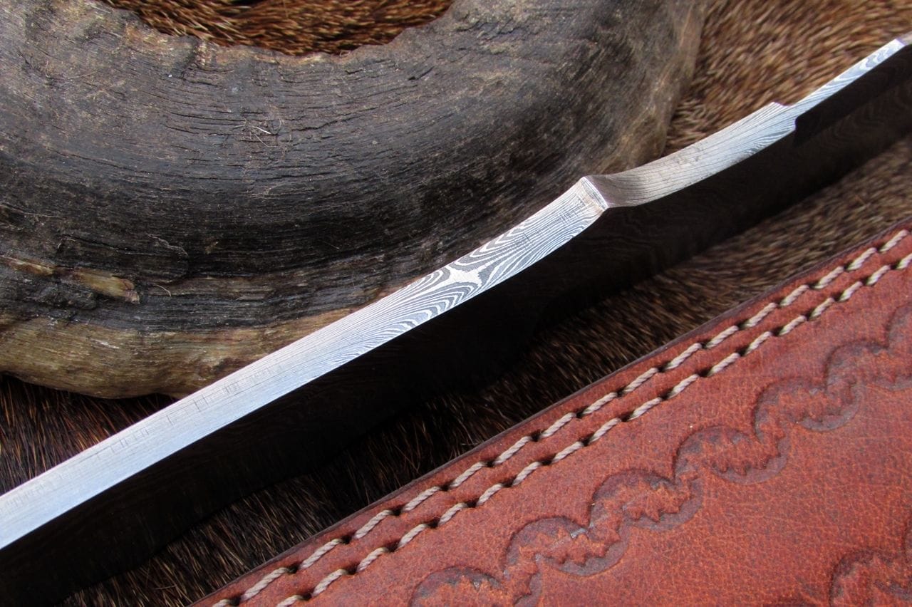 KBS Knives Store Skinner Knife Damascus Skinner Blank Blade Knife