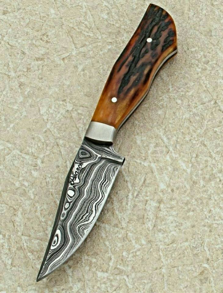 KBS Knives Store Skinner Knife Damascus steel handmade skinner knife