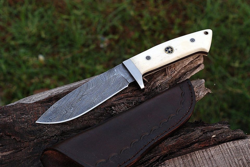 KBS Knives Store Skinner Knife Damascus steel handmade skinning knife