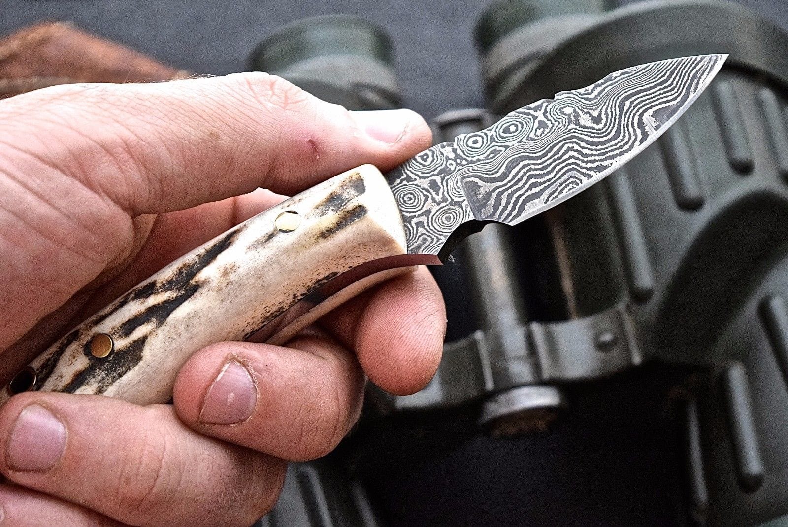 KBS Knives Store Skinner Knife Damascus steel skinning knife