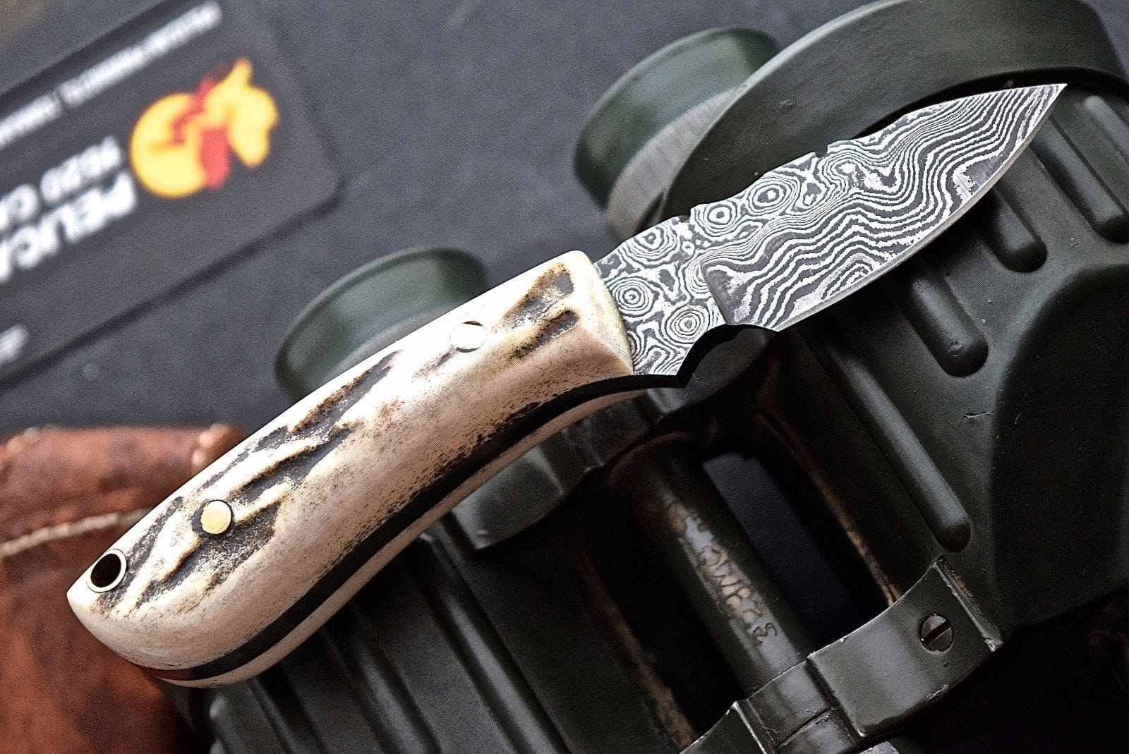 KBS Knives Store Skinner Knife Damascus steel skinning knife