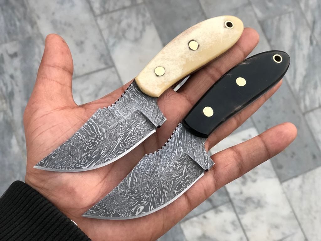 KBS Knives Store Skinner Knife Full Tang Custom Handmade Damascus Steel Skinner Knives