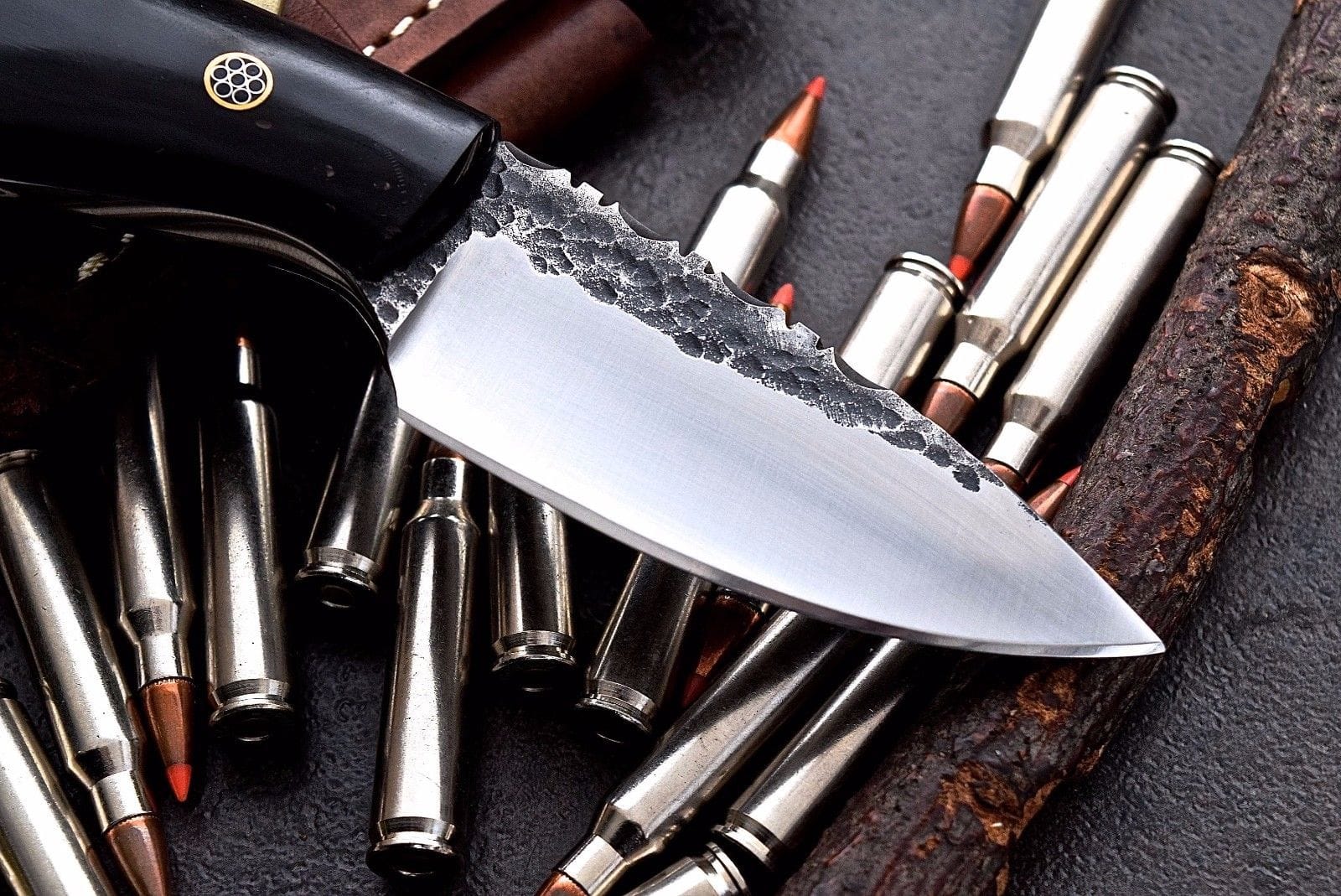 KBS Knives Store Skinner Knife Full Tang Custom Handmade Railroad SpikeHunting Skinning Knife