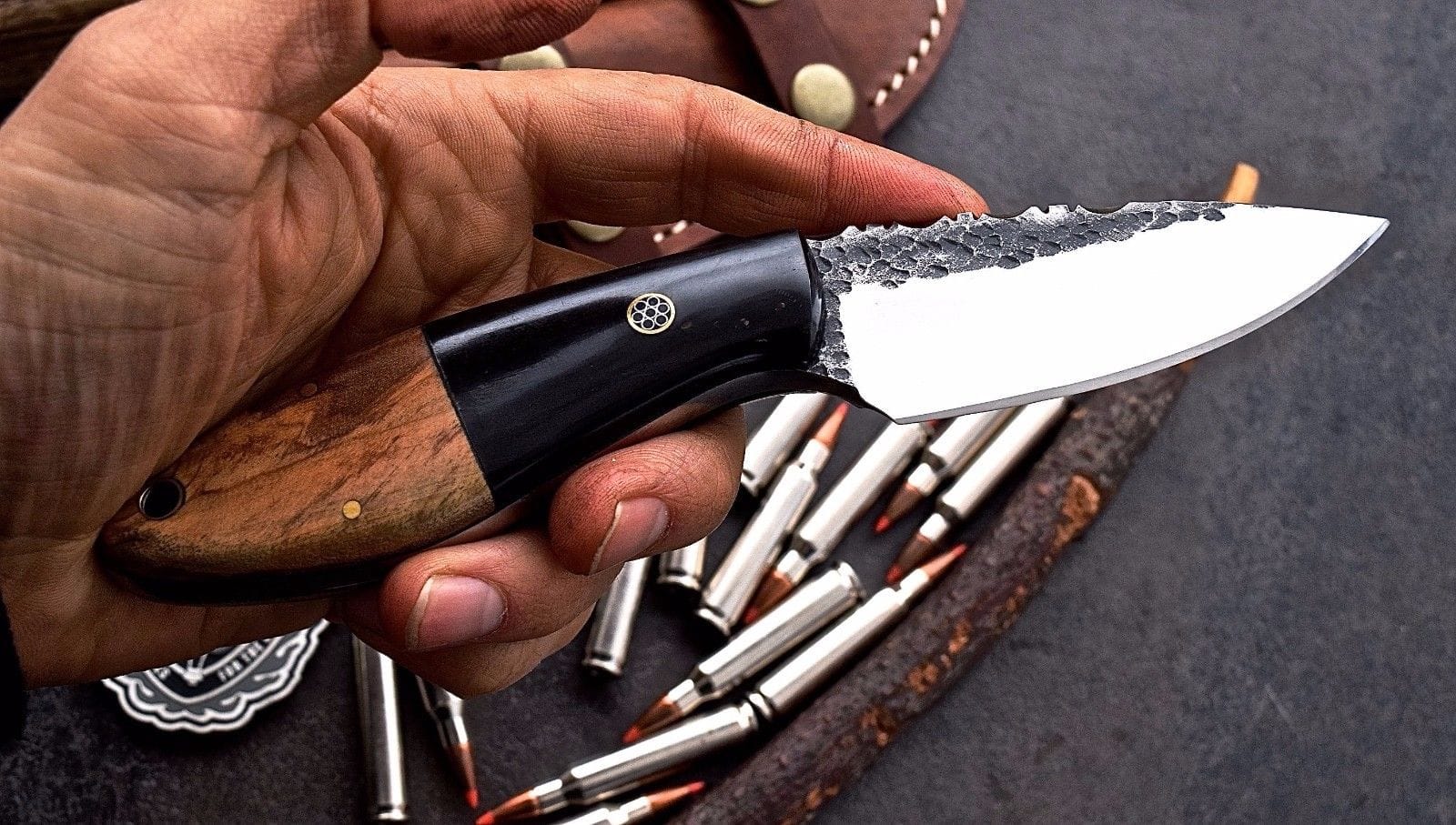 KBS Knives Store Skinner Knife Full Tang Custom Handmade Railroad SpikeHunting Skinning Knife
