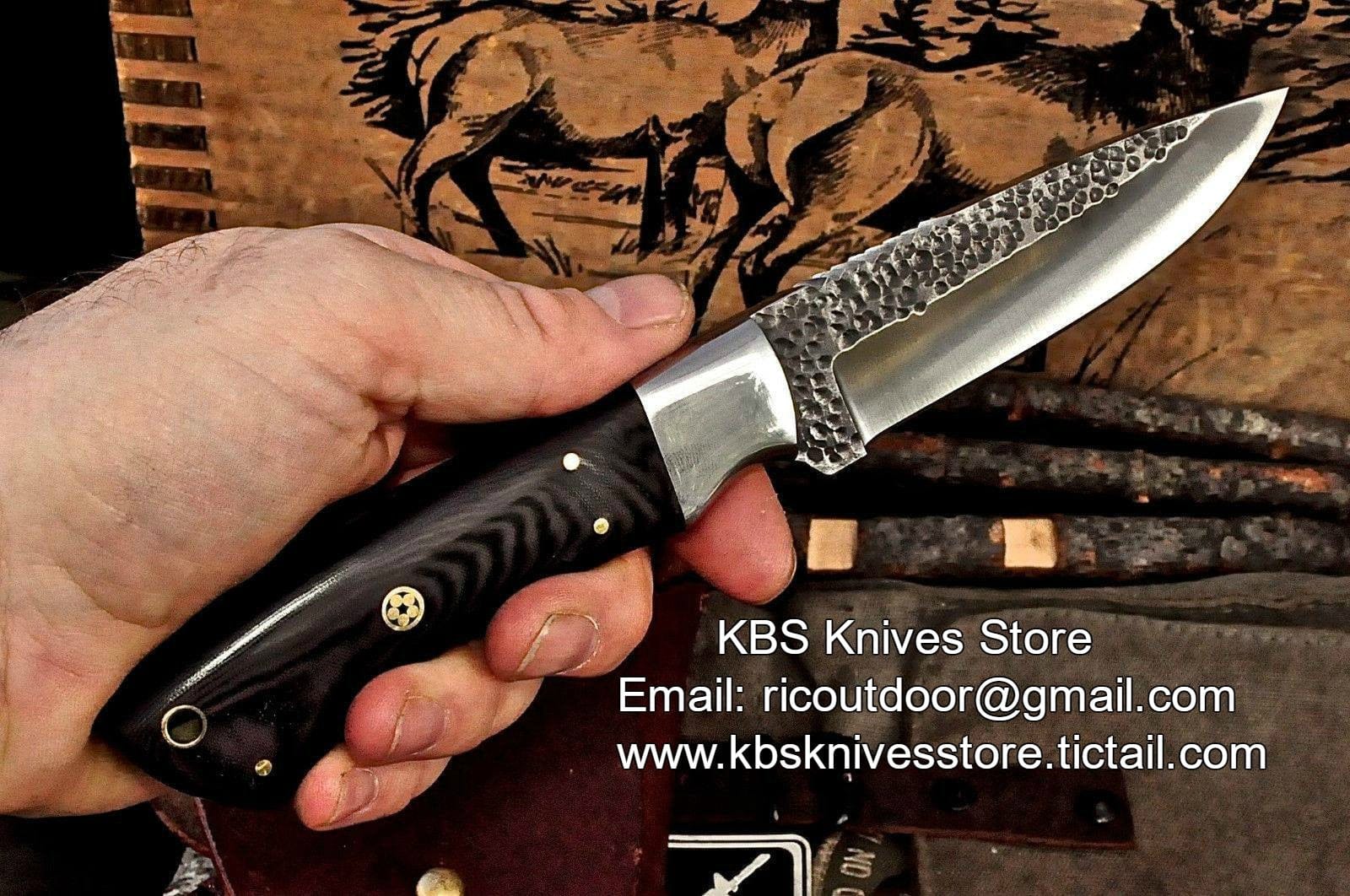 KBS Knives Store Skinner Knife Hand Made D2 Steel Hand Forged Skinning Knife