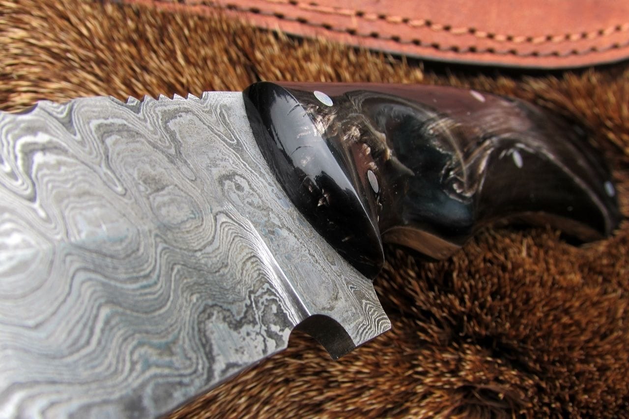 KBS Knives Store Skinner Knife Hand Made Damascus Skinning Knife