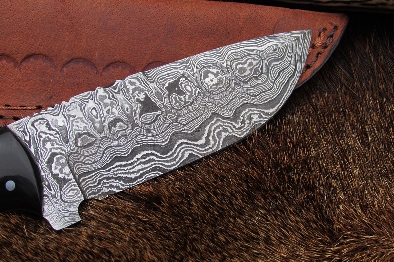 KBS Knives Store Skinner Knife Hand Made Damascus Skinning Knife