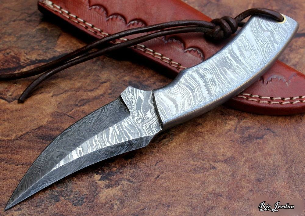 KBS Knives Store Skinner Knife Hand Made Full Damascus Skinning Knife
