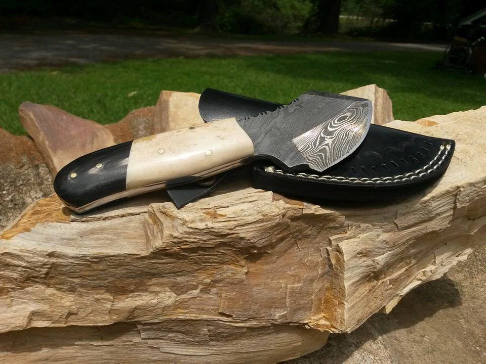 KBS Knives Store Skinner Knife handmade Damascus Skinner knife