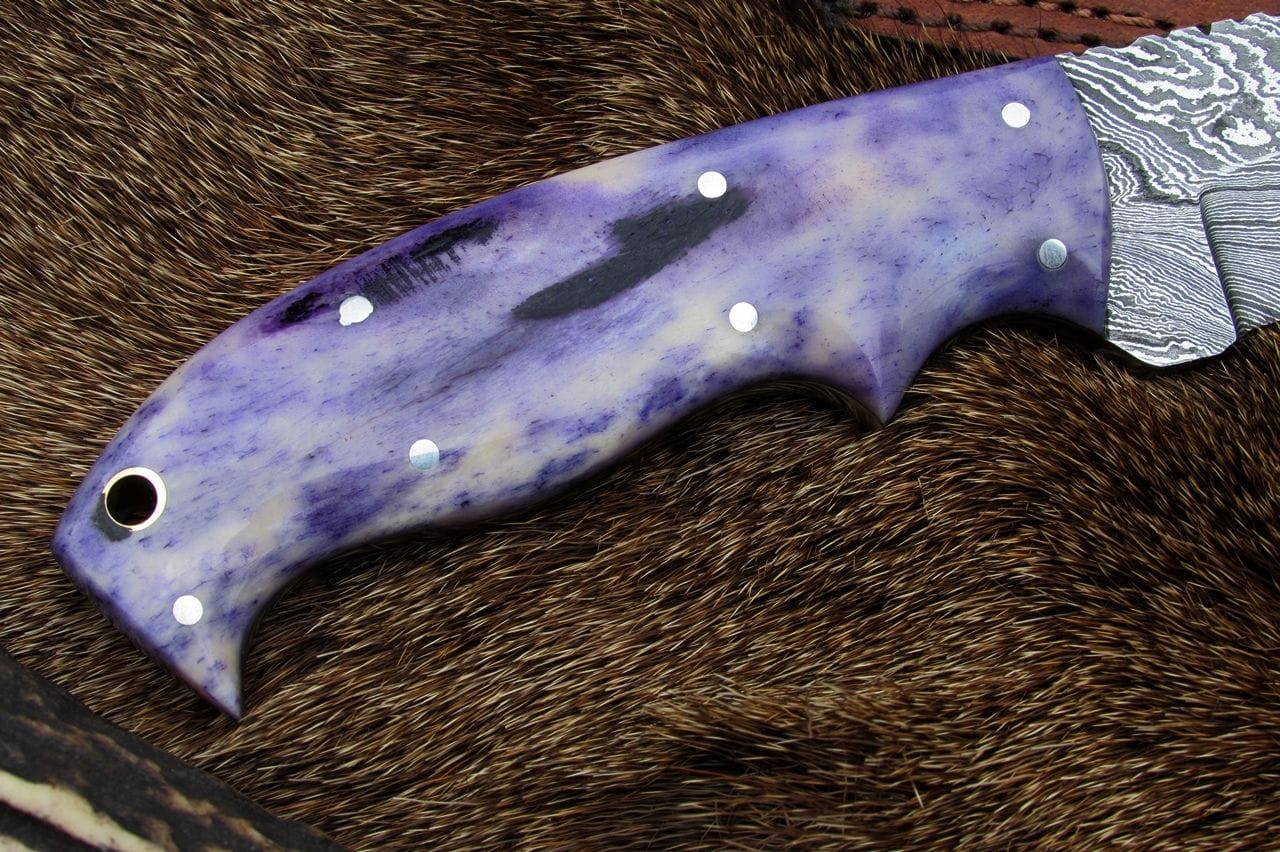 KBS Knives Store Skinner Knife Handmade Damascus Skinning Knife