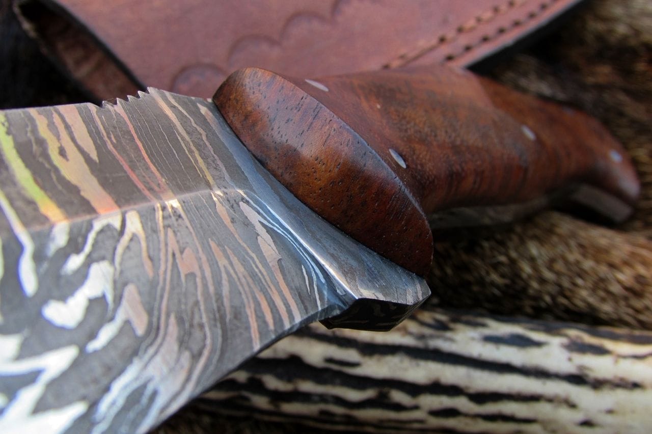 KBS Knives Store Skinner Knife Handmade Damascus Skinning Knife