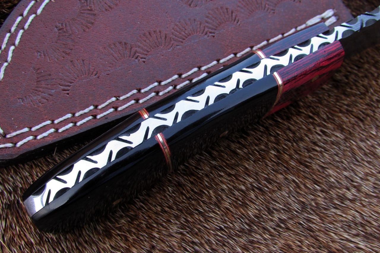 KBS Knives Store Skinner Knife HANDMADE DAMASCUS STEEL SKINNER KNIFE