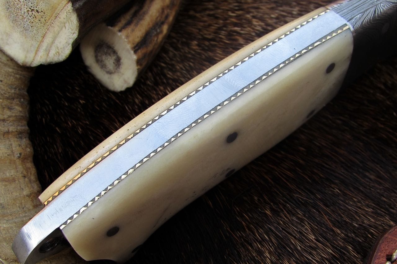 KBS Knives Store Skinner Knife Handmade Damascus Steel Skinner Knife
