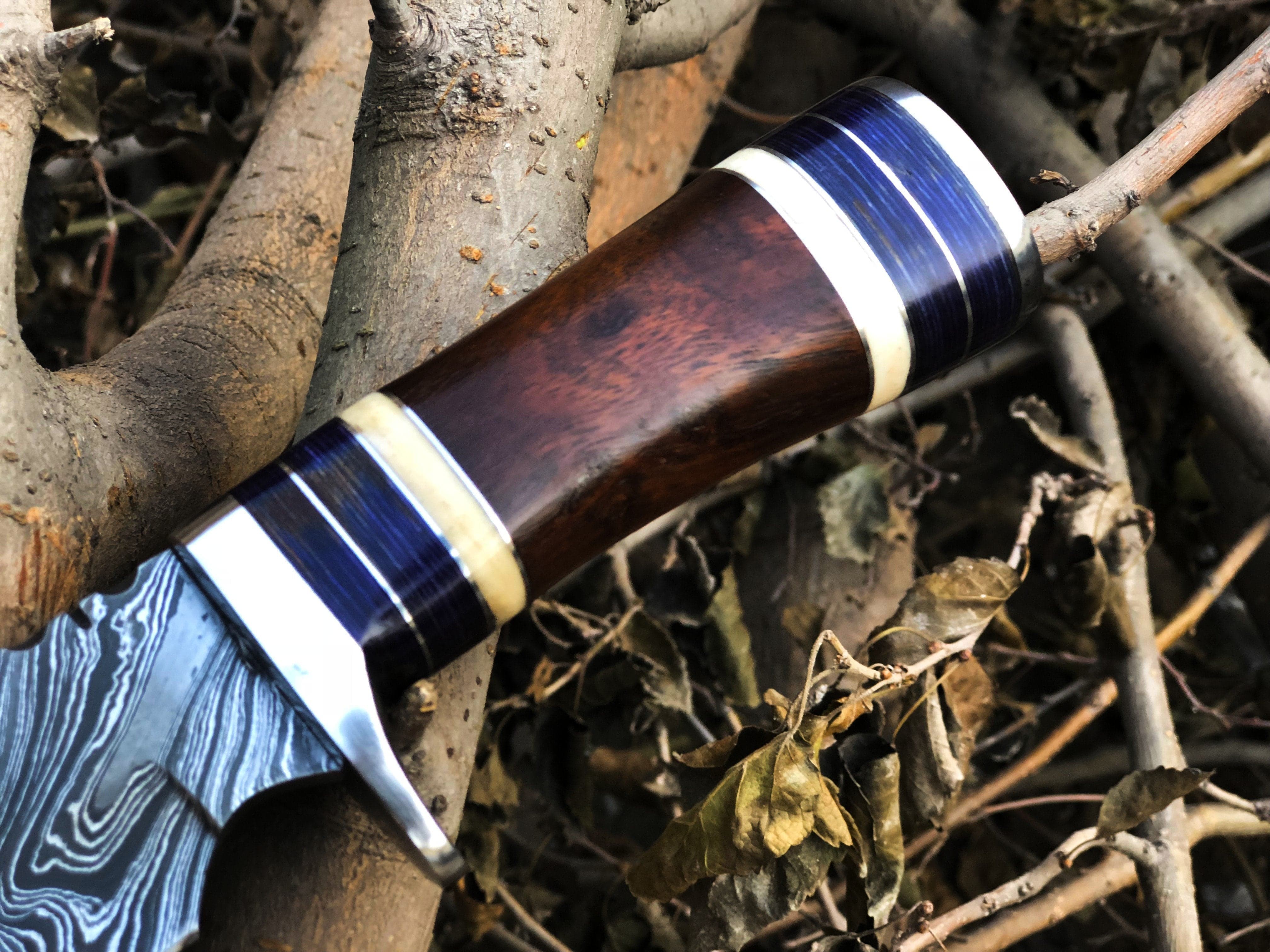 KBS Knives Store Skinner Knife New Custom Handmade Damascus Steel Hunting Skinning Knife