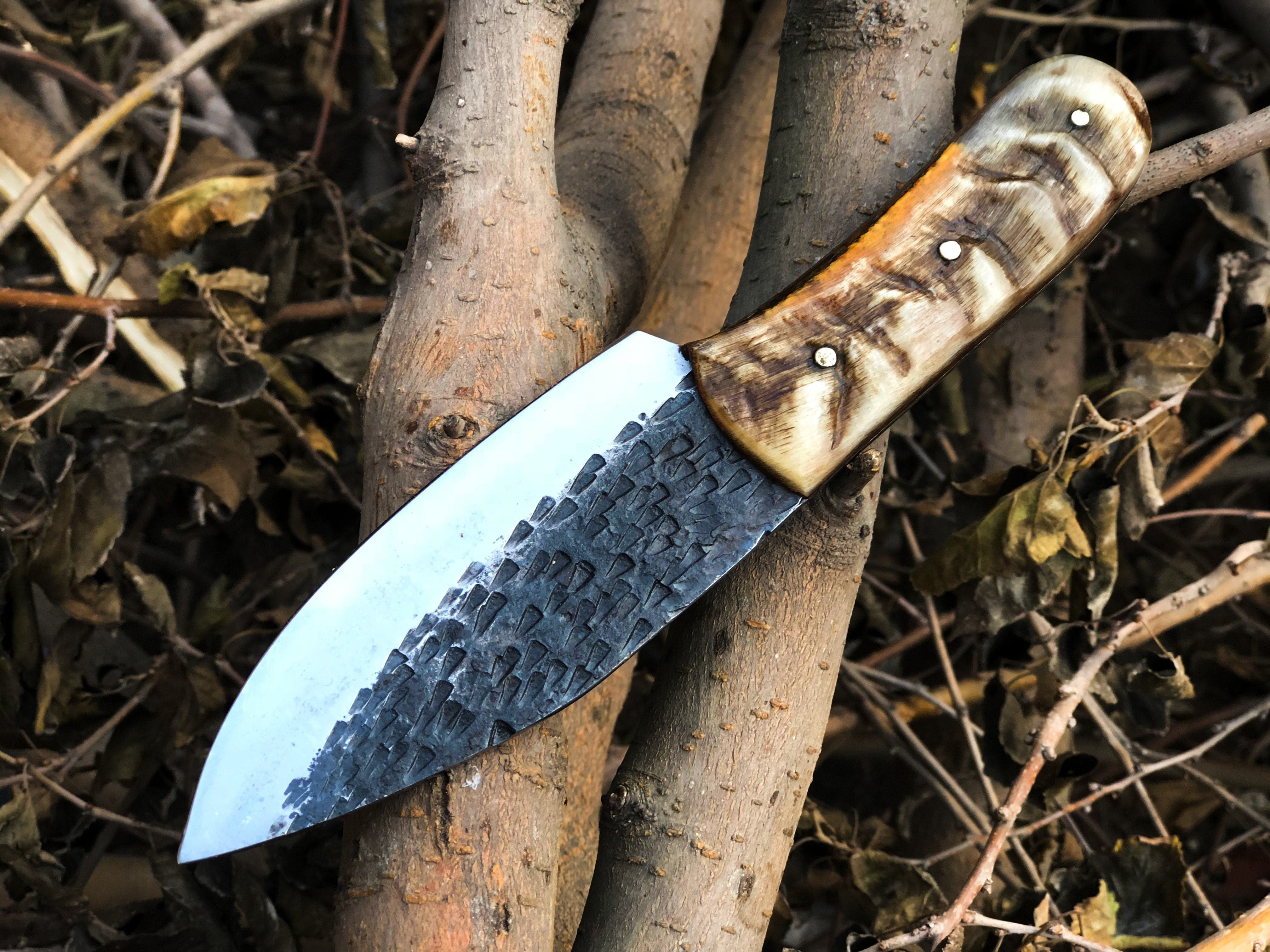 KBS Knives Store Skinner Knife New Full Tang Custom Handmade 1095 Steel Skinner Knife
