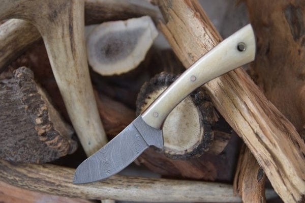 KBS Knives Store Skinner Knife Ranch Handmade Damascus Steel Blade EDC Skinner Knife