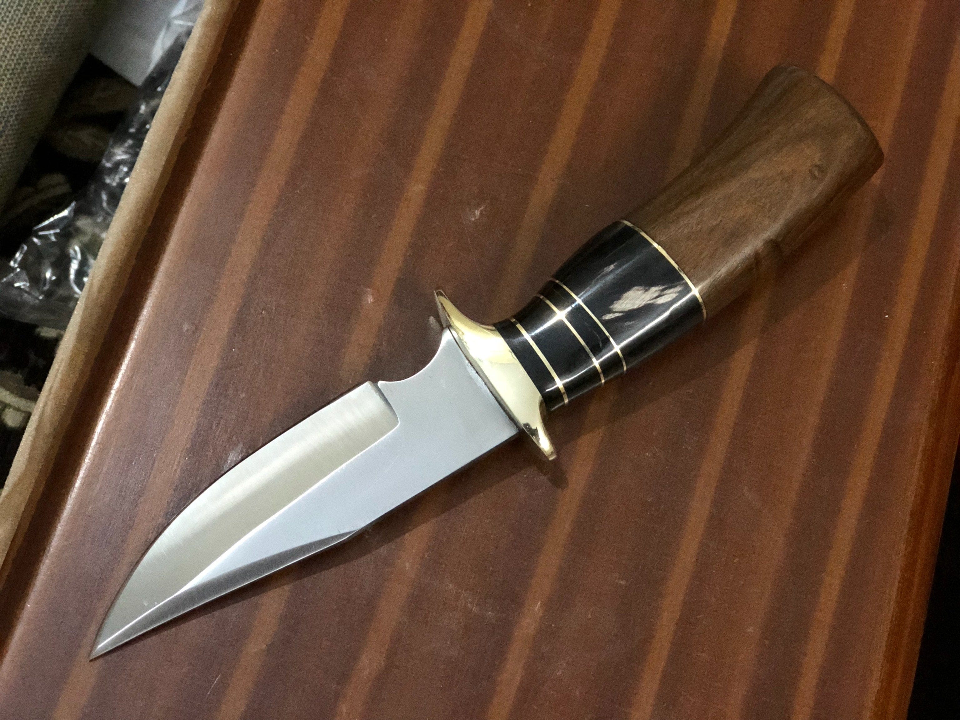 KBS Knives Store Skinner Knives Custom Handmade D2 Steel Skinning Knife with Rosewood Handle