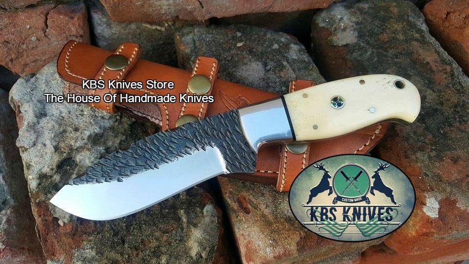 KBS Knives Store Skinner Knives Custom Handmade Deer Hunting Skinning Knife with 1095 High Carbon Steel