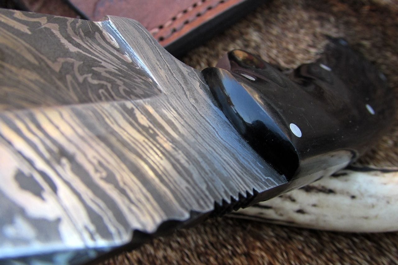 KBS Knives Store Skinner Knives Custom Handmade Deer Skinning Knife – 8.5 Inches Damascus Steel