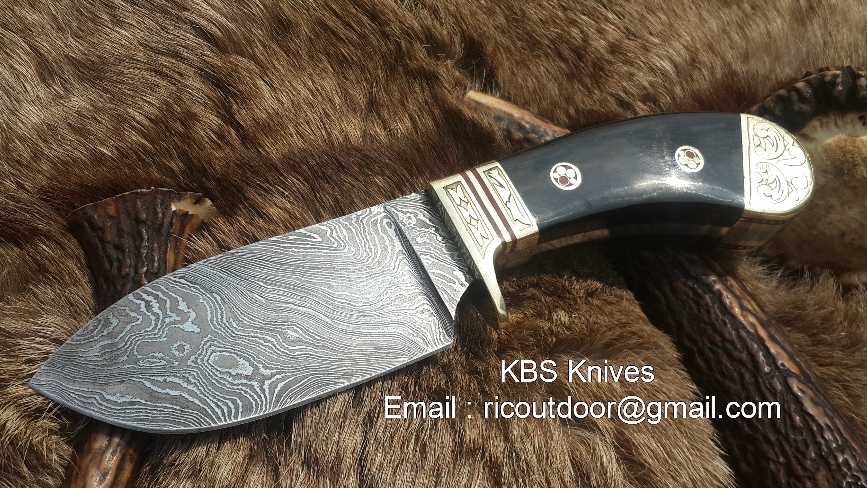 KBS Knives Store Skinner Knives Custom Handmade Personalized Deer Skinning Knife – 8.5 Inches