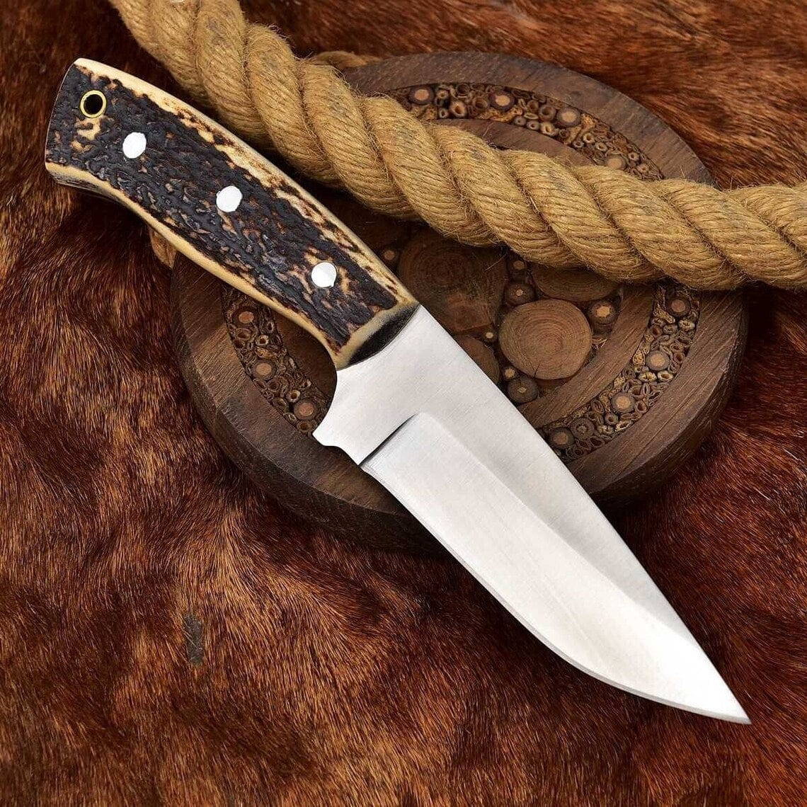 KBS Knives Store Skinning Knives Custom Handmade Great Skinning Knife with Leather Sheath