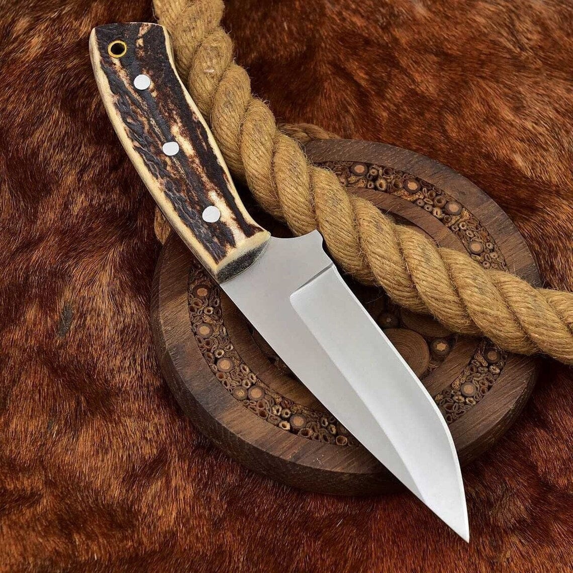 KBS Knives Store Skinning Knives Custom Handmade Great Skinning Knife with Leather Sheath