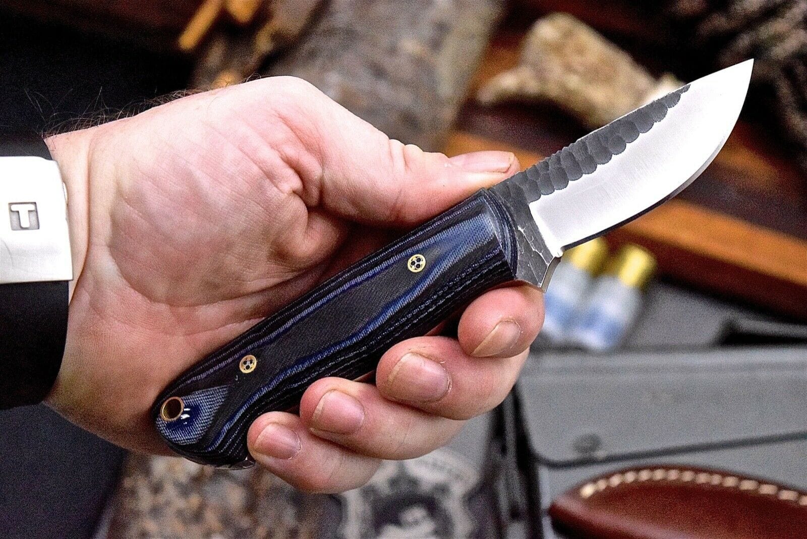 KBS Knives Store Skinning Knives Custom Handmade Hammer Forged Railroad Spike Steel Deer Skinning Knife