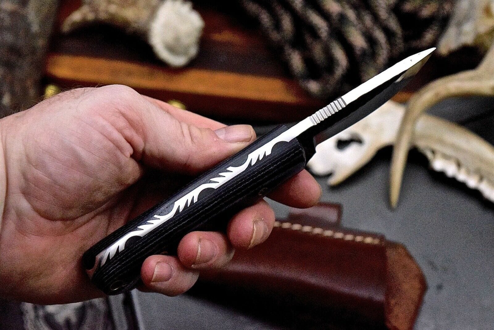 KBS Knives Store Skinning Knives Custom Handmade Hammered VG10 Stainless Small Hunter Camping Blade Camp Knife