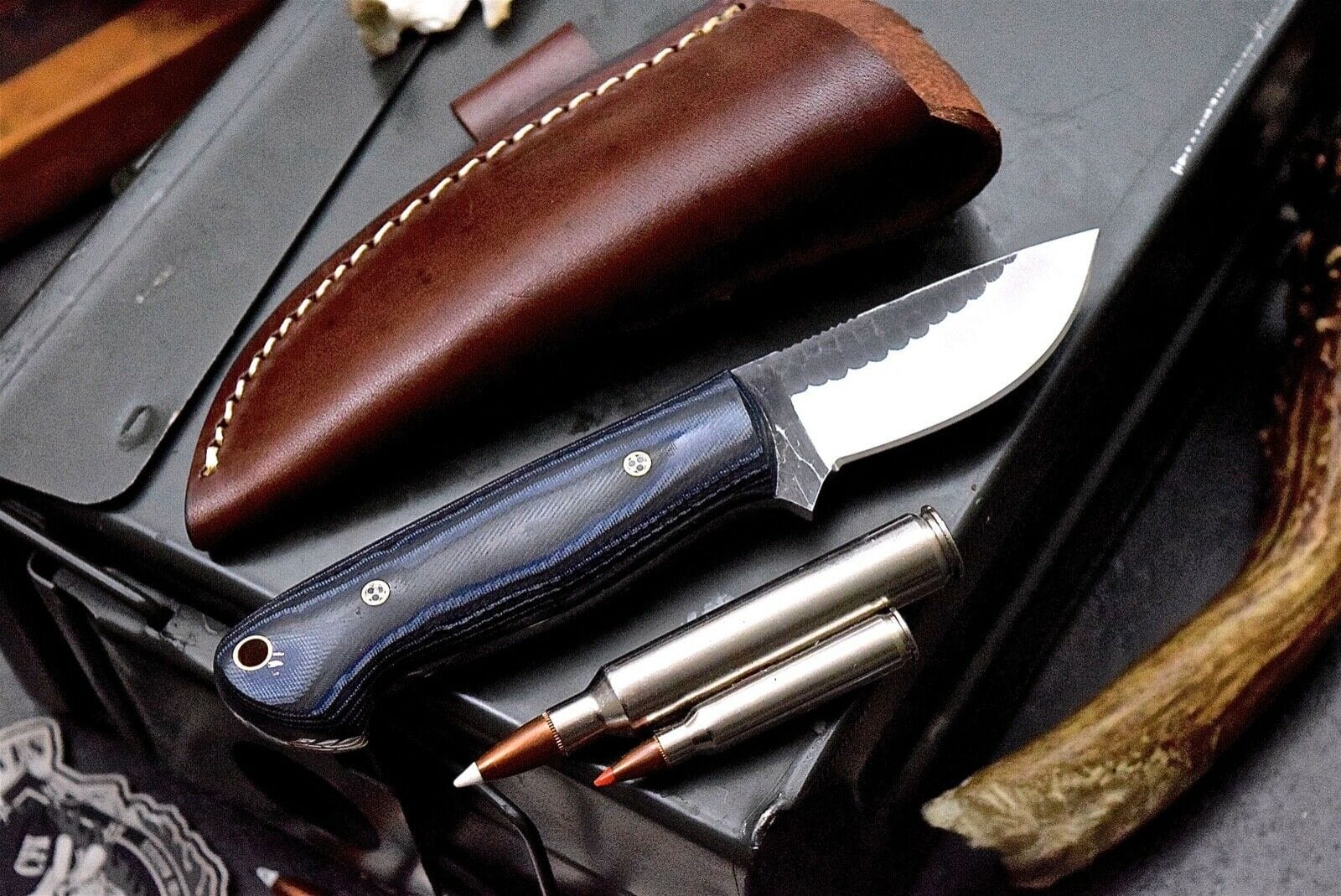KBS Knives Store Skinning Knives Custom Handmade Hammered VG10 Stainless Small Hunter Camping Blade Camp Knife