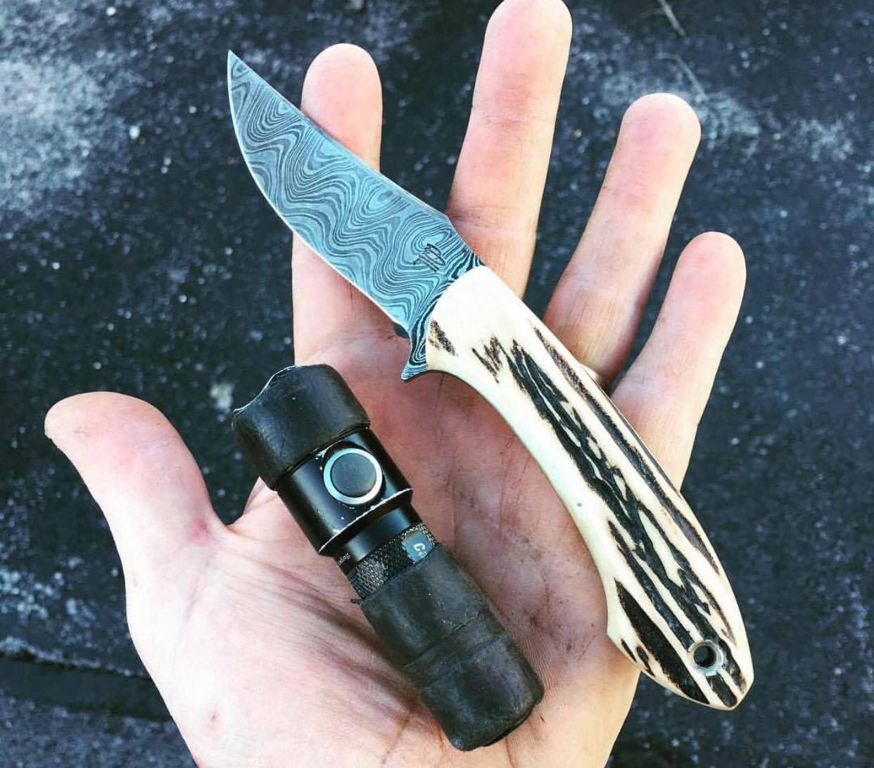 KBS Knives Store Skinning Knives Damascus EDC Skinning Knife