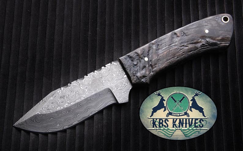 KBS Knives Store Skinning Knives Damascus Skinning Knife