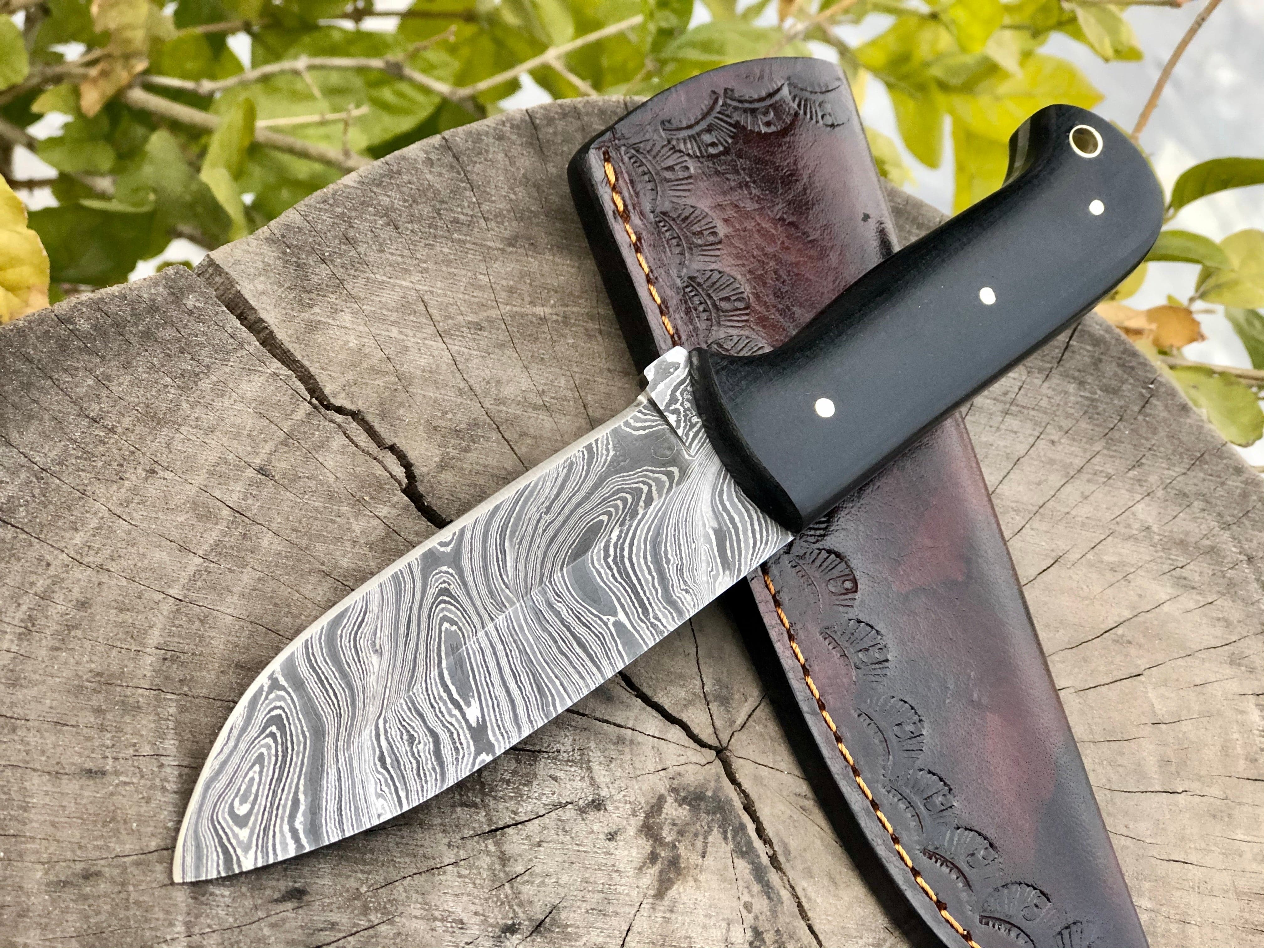 KBS Knives Store Skinning Knives Damascus Steel Camping Knife