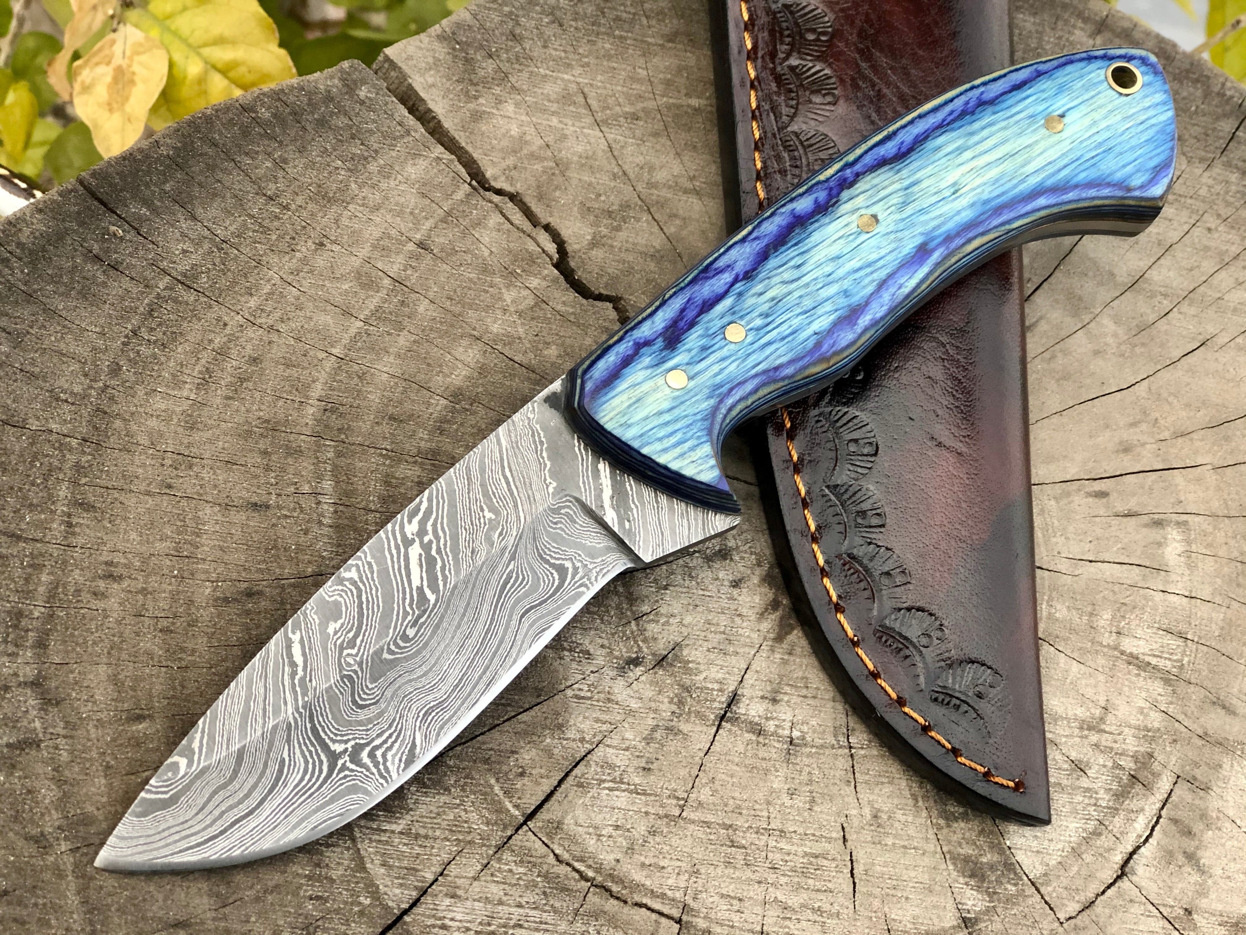 KBS Knives Store Skinning Knives Damascus Steel Deer Skinning Knife