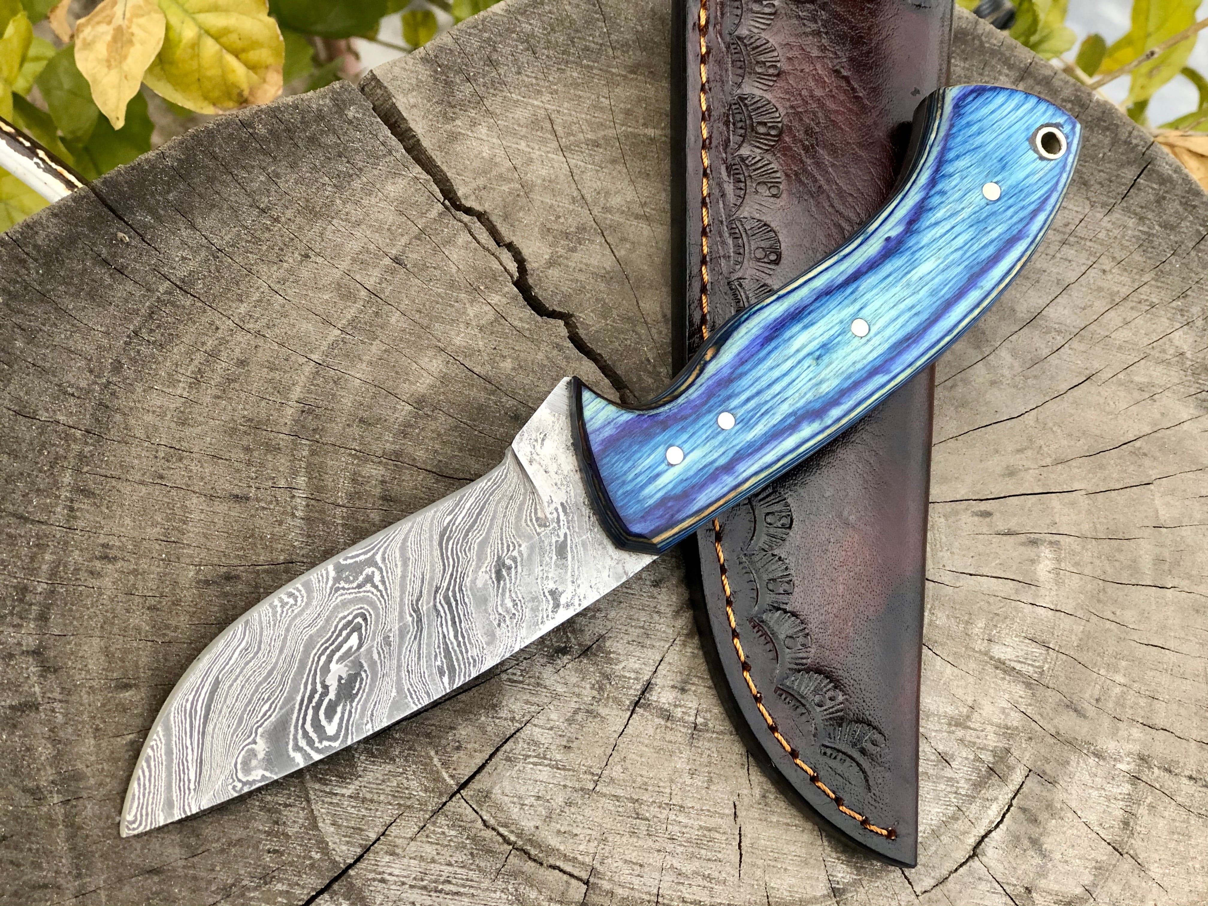 KBS Knives Store Skinning Knives Damascus Steel Deer Skinning Knife