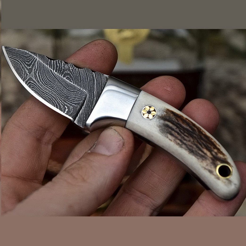 KBS Knives Store Skinning Knives Damascus Steel EDC Mini Knife