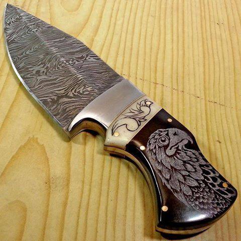 KBS Knives Store Skinning Knives Damascus Steel EDC Skinning Knife