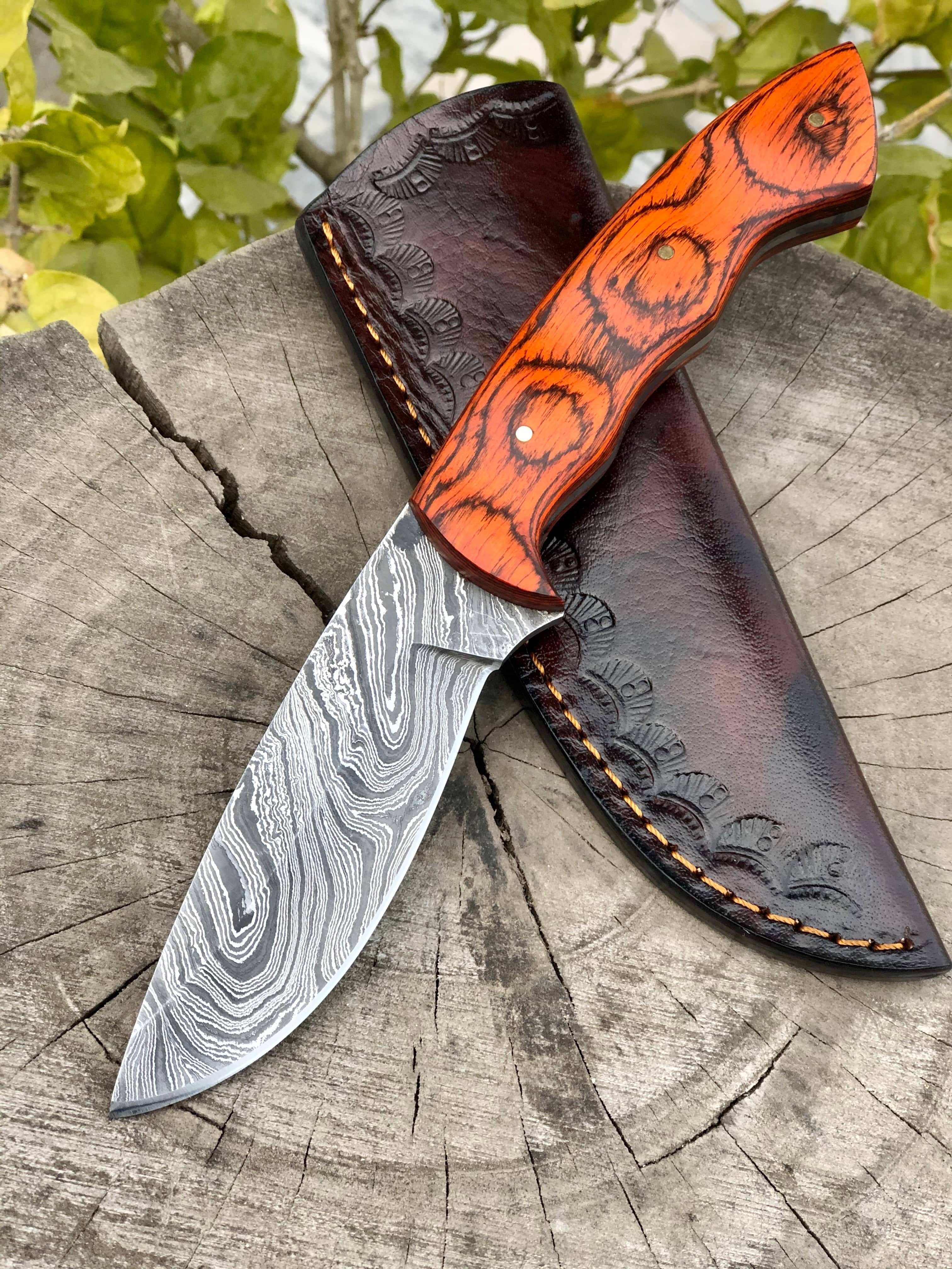 KBS Knives Store Skinning Knives Damascus Steel Hunting Skinning Knife