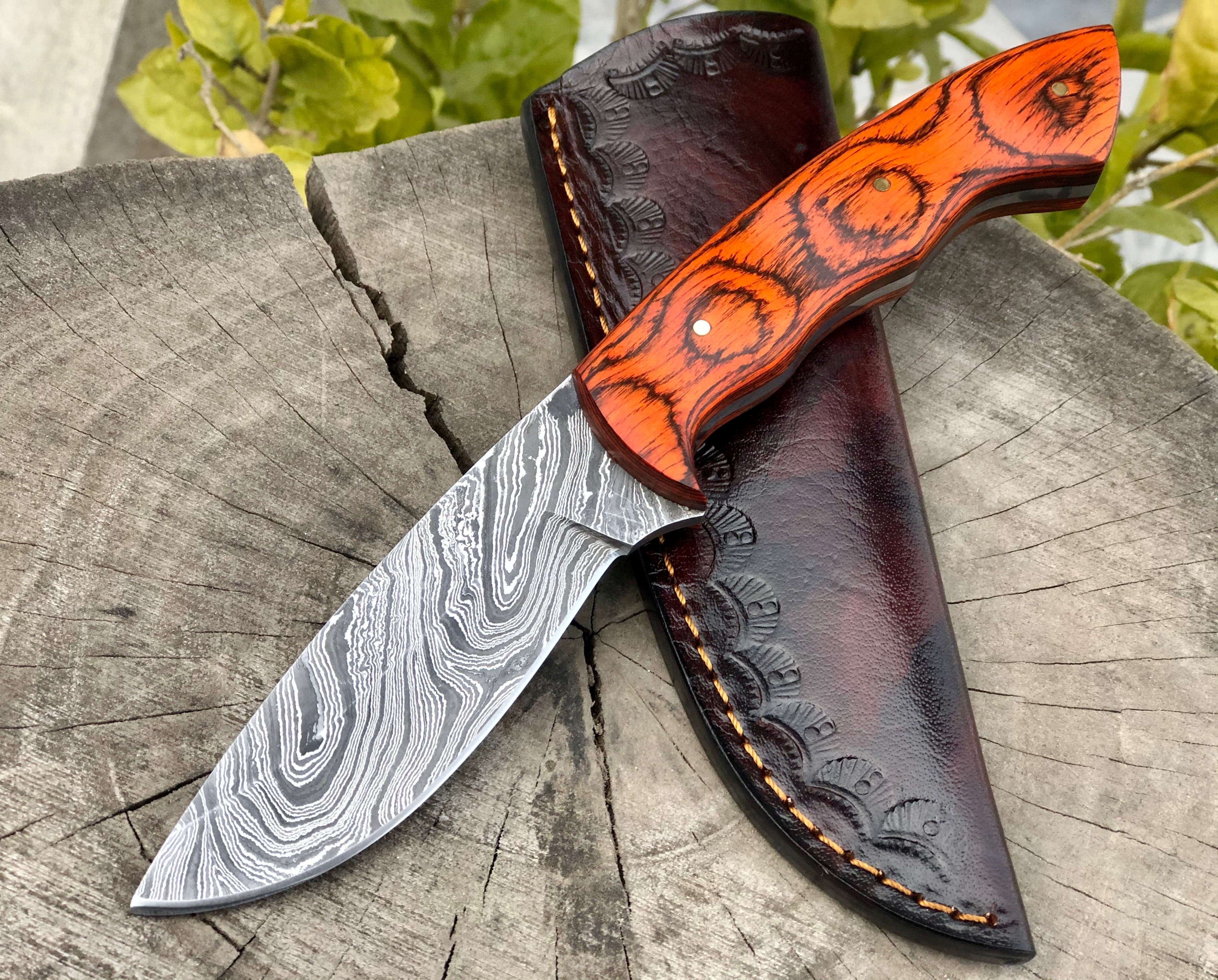 KBS Knives Store Skinning Knives Damascus Steel Hunting Skinning Knife