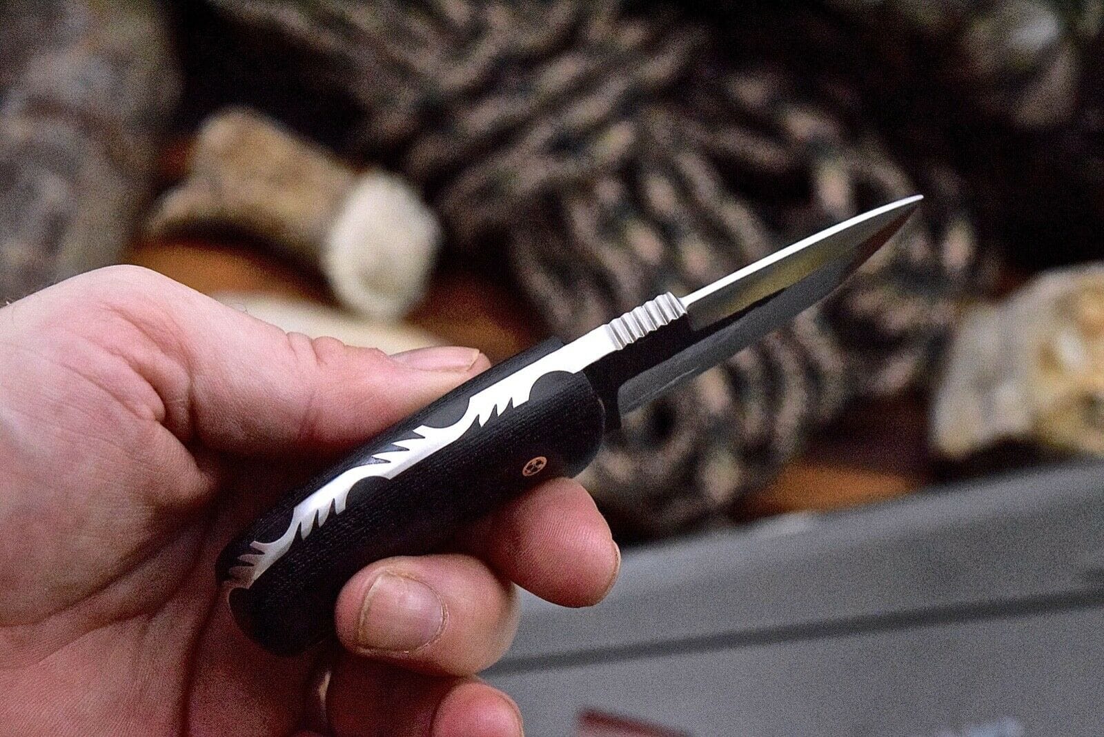 KBS Knives Store Skinning Knives EDC Skinner Knife - VG10 Stainless Blade, Micarta G10 Scales - 5.375" Overall Length - KBS Knives Store