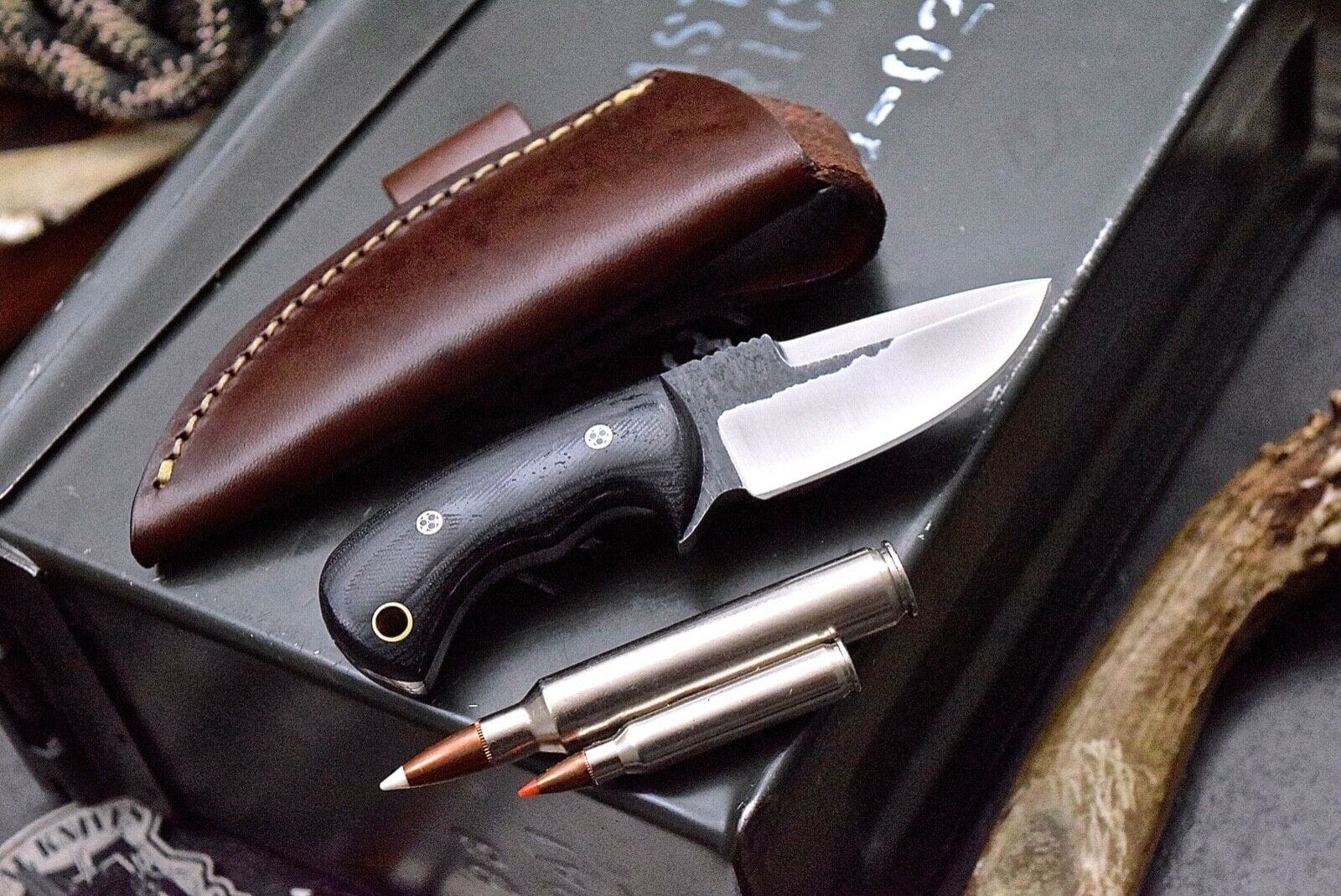 KBS Knives Store Skinning Knives EDC Skinner Knife - VG10 Stainless Blade, Micarta G10 Scales - 5.375" Overall Length - KBS Knives Store