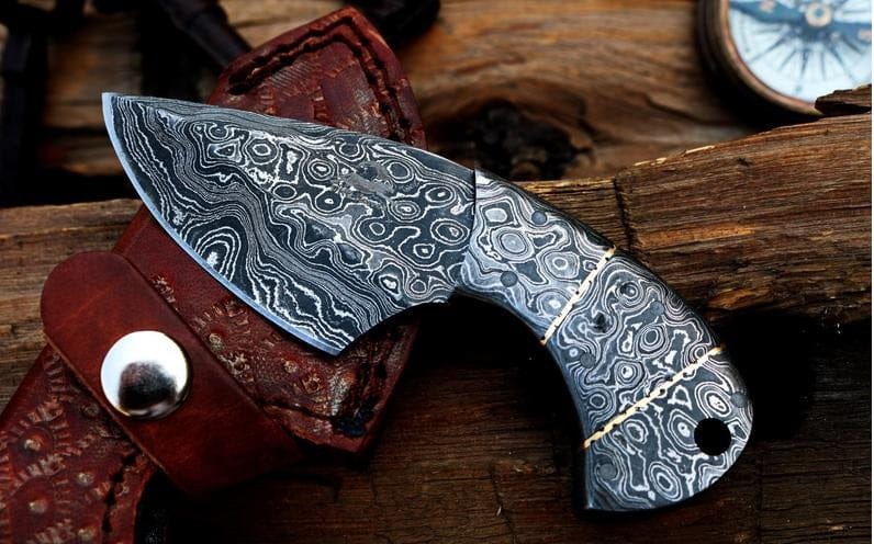 KBS Knives Store Skinning Knives Full Damascus EDC Knife