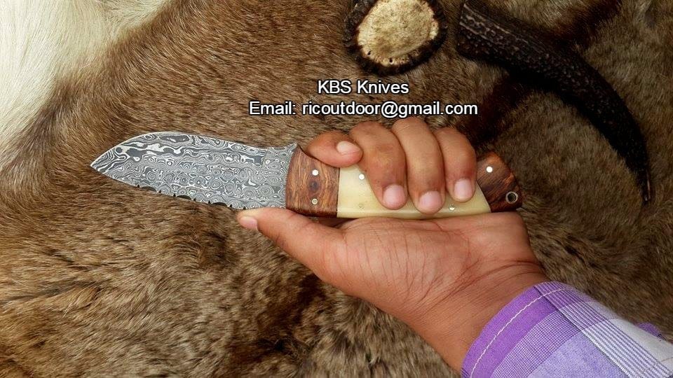 KBS Knives Store Skinning Knives Hand Made Damascus Skinning Knife